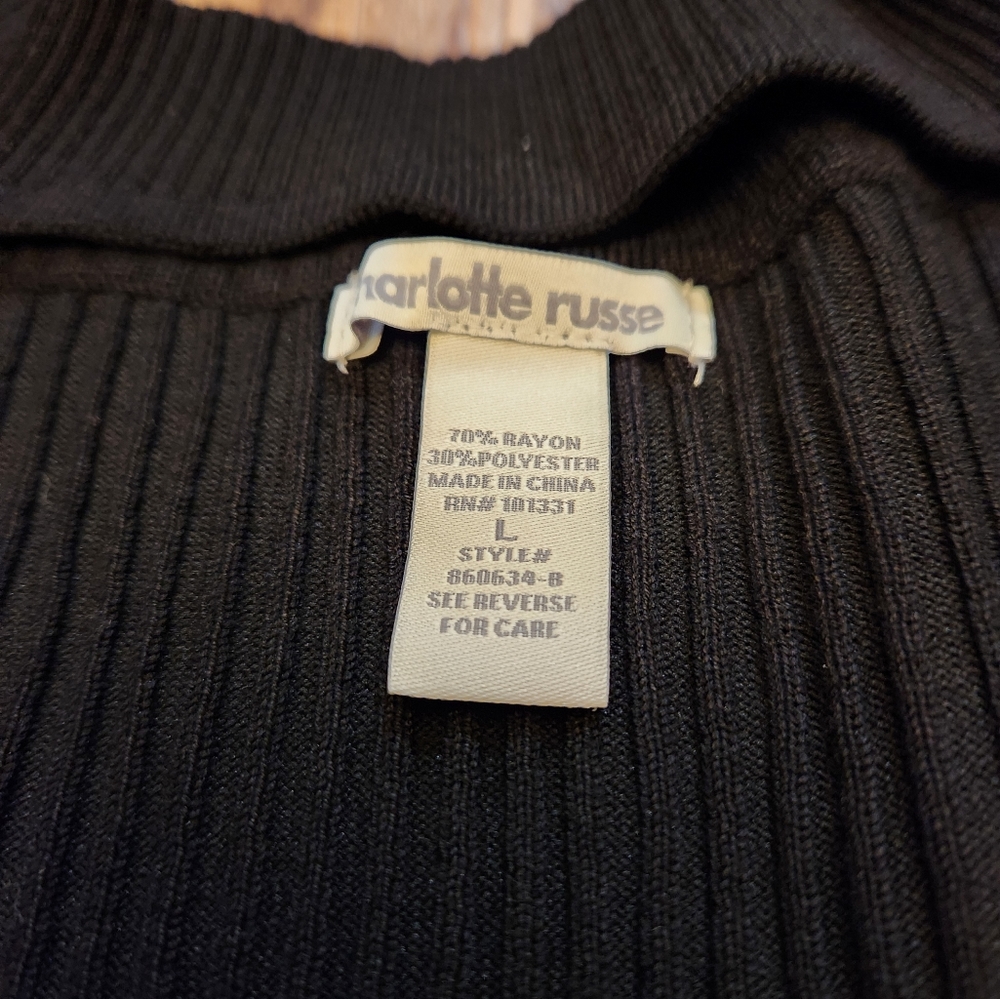 Charlotte Russe Cold Shoulder Sweater Dress - Picture 2 of 3